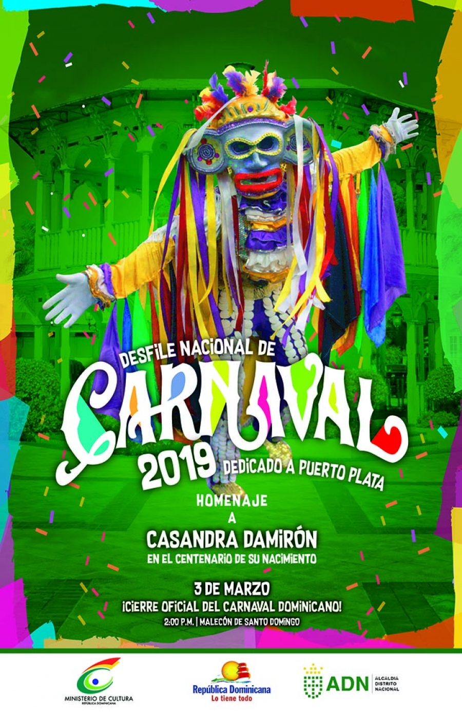 Ministerio de Cultura - El Malecón de la capital dominicana comienza a vestirse  para el Desfile Nacional del Carnaval 2019