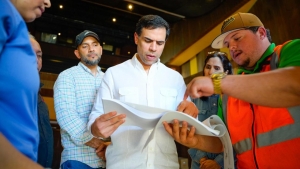 Roberto Ángel supervisa obras y se reúne con gestores culturales de Santiago, SDE y PP