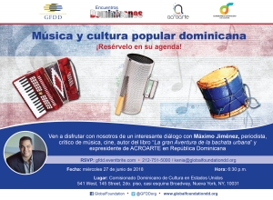Realizarán diálogo sobre música y cultura popular dominicana en el Comisionado Dominicano de Cultura